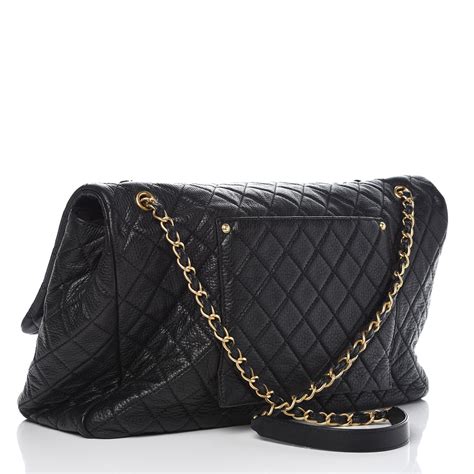 chanel xxl travel|CHANEL Caviar Quilted XXL Travel Flap Bag Black.